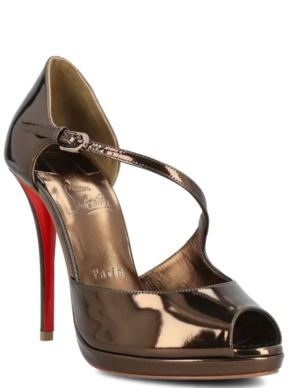 Christian Louboutin MISS ZIGOURATA ALTA.120 Cross Strap Pumps Heels Sandal